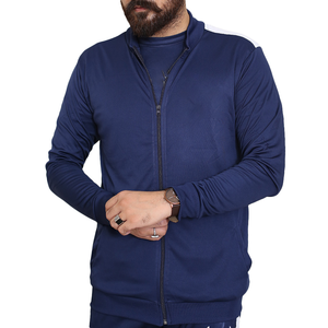 Conjunto Deportivo Negro para Hombre, Sudadera con Capucha y Cierre Completo, Pantalones Deportivos Casuales, Ropa Deportiva de Otoño, 100% Poliéster Tejido Transpirable, Cuello Alto - Product Image 6