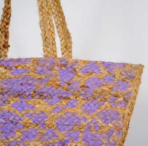 Sac fourre-tout en jute écologique de haute qualité, tendance 2026, style bohème, pour femme, idéal pour la plage et le shopping - Product Image 2