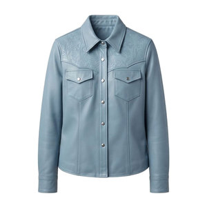 Cowboy Inspired Leather <b>Jacket</b> For Men <b>Western</b> Fringe Outerwear With Embossed Details For Casual Travel And Everyday Style - Product Image 1