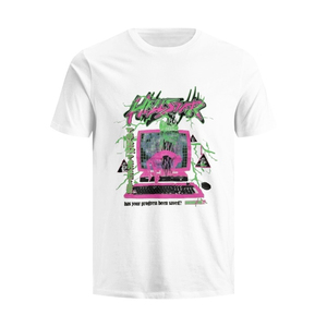 T-shirt unisexe à imprimé graphique abstrait, T-shirt ample pour homme, style streetwear américain, col rond, effet vieilli vintage - Product Image 4