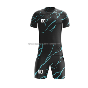 Factory Wholesale Custom Soccer Uniform Set Breathable <b>Waterproof</b> Kit <b>Socks</b> Features New Logo Printing 100% Polyester Cheap Rate - Product Image 5