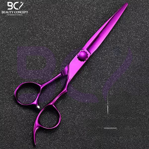 Tijeras de Peluquería Profesionales Color Morado Sólido, Venta al Por Mayor, Precio de Fábrica OEM, Herramientas de Peluquería de Acero Inoxidable - Product Image 3