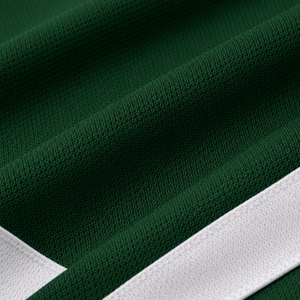 Maillot de hockey sur glace vert à col en V, manches longues, rayé, respirant, en polyester, unisexe, pour adulte, coupe classique, impression sublimée - Product Image 5