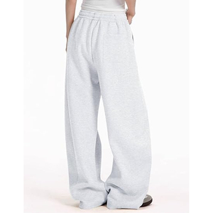 Pantalon Baggy Unisexe en Gros, Pantalon de Survêtement Rayé Ample à Jambes Larges, Style Streetwear, 100% Coton Molletonné, Taille Élastique - Product Image 3