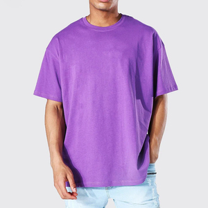 T-shirt tricoté pour homme, coupe oversize, style hip-hop, à épaules tombantes, manches classiques, couleur unie, en polyester/coton 220g, respirant et à séchage rapide - Meilleures ventes - Product Image 6