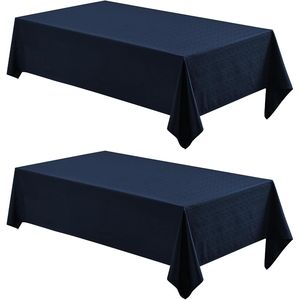 Paquete de 2 Manteles Rectangulares de 52x70 Pulgadas, Resistentes al Agua, Antiarrugas, con Textura de Lino, Lavables, Decorativos - Product Image 3