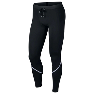 Leggings de Compresión Largos para Hombre, Negros, Cintura Elástica, Spandex, Poliéster, Secado Rápido - Product Image 1