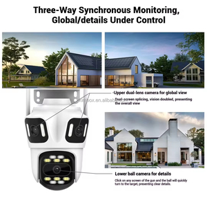 Caméra <span class=keywords><strong>de</strong></span> sécurité PTZ extérieure 3MP Trois objectifs Caméra IP sans fil ICSee pour villa et <span class=keywords><strong>magasin</strong></span> - Product Image 2