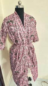 Kimono de algodón suelto al por mayor, bata estampada personalizada, cárdigan para mujer, camisa de playa para bikini, sexy, para la playa, ropa de dormir, kimono - Product Image 3