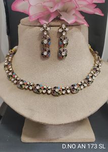 ชุดสร้อยคอเมหันดี มอยส์ซาไนต์ คุนแดน รุ่น AN 173 รหัสสินค้า SL/D-4 - Product Image 2