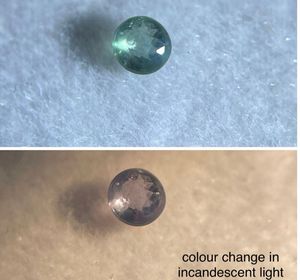 Alexandrita natural suelta de corte redondo. Piedra de alexandrita que cambia de color. - Product Image 3