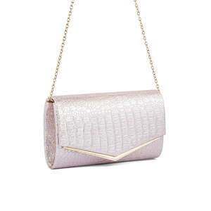 คลัทช์แฟนซีสีเบจของผู้หญิงอุปกรณ์เสริมงานราตรีที่สง่างาม - Product Image 2