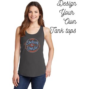 Camisetas de Tirantes de Algodón Personalizadas para Mujer, Diseño Lpc54tt, Crea Tu Propio Estilo Único - Product Image 1