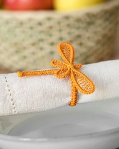 Anillo para Servilletas con Diseño de Libélula, Hecho a Mano, Decoración Rústica para Mesa de Comedor, Ideal para Eventos y Restaurantes - Product Image 3