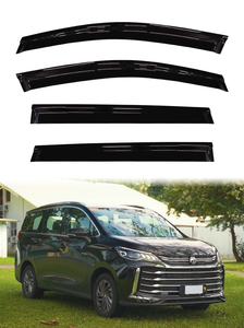 Protector de Ventana para Auto MG G50 Plus / Maxus G50 MPV 2019-ON, Acrílico Negro Transparente, Diseño Delgado, 4 Piezas, con Cinta 3M, Fabricado en Taiwán - Product Image 2