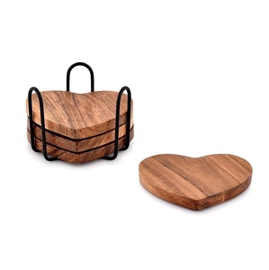 Sous-verres et dessous de tasse personnalisés en bois de luxe, écologiques, épaisseur 10 mm, couleur naturelle, sans palettes, pour la maison et la restauration - Product Image 1
