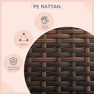 Mixed Brown Outdoor Extendable Wicker Dog Bed with Roof Soft <b>Cushion</b> for <b>Small</b> and Medium Dogs Unpickable and Washable - Product Image 5