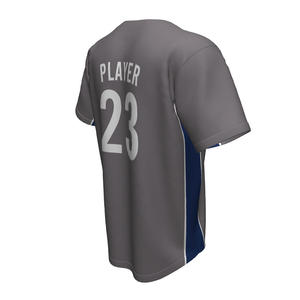 เสื้อบาสเก็ตบอลสีเทาสำหรับผู้ชาย พิมพ์ลายแบบ Sublimated หมายเลข 23 พร้อมโลโก้แบบกำหนดเอง ระบายเหงื่อได้ดี แขนสั้น คอกลม - Product Image 4