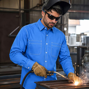 Custom Brand Fire Proof Waterproof FR Twill <b>Welding</b> FRC Workwear Long-sleeved Work <b>Shirt</b> 100% Polyester - Product Image 6