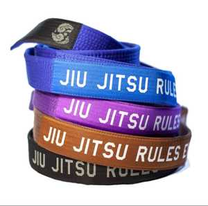 Cinturón Profesional de BJJ, Cinturón de Rango de Jiu Jitsu Brasileño, Cinturón de Artes Marciales de Algodón, Logotipo Personalizado, para Adultos y Niños, Entrenamiento, Academia, Venta al Por Mayor - Product Image 5