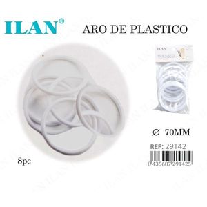 Cerchio in plastica Ilan da 70 mm per acchiappasogni, 8 pezzi - Product Image 3