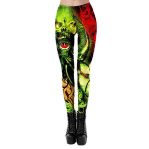 Leggings Deportivos de Cintura Alta para Mujer, Estampado Digital de Hojas de Palma, Largos - Product Image 2
