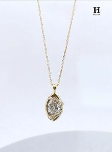 Pendentif en diamant marquise de luxe, bijoux en diamant cultivé en laboratoire/naturel en gros, fournisseur OEM/ODM - Product Image 6