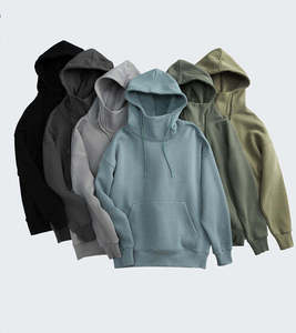 เสื้อสเวตเชิ้ตสีพื้นแบบสวมหัว ไซส์พลัส สไตล์ลำลอง ทรงหลวม ผ้าฟลีซ มีฮู้ด แบบยูนิเซ็กซ์ - Product Image 1