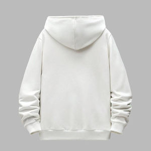 Conjunto Deportivo de Algodón Blanco para Hombre, Sudadera con Capucha y Pantalones, Manga Larga, Color Sólido, Ropa Casual de Otoño con Bolsillos Laterales - Product Image 4