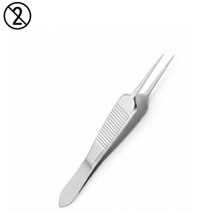 Pinces à tissus jetables à usage unique St. Martins 1x2 dents, boîte de 10, instruments chirurgicaux en acier inoxydable pour tissus de précision - Product Image 2