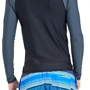 ชุดฝึกซ้อมออกแบบดีที่สุด สำหรับผู้ชาย ทรงเข้ารูป UPF50+ แห้งเร็ว ผลิตจากผ้าสแปนเด็กซ์/โพลีเอสเตอร์ รับผลิตตามแบบ (OEM) ขายส่ง - Product Image 2