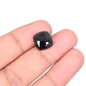 พลอยแบล็คออนิกซ์ทรงคุชชั่น น้ำหนัก 6.1 กะรัต ขนาด 12x12 มม. - Product Image 1