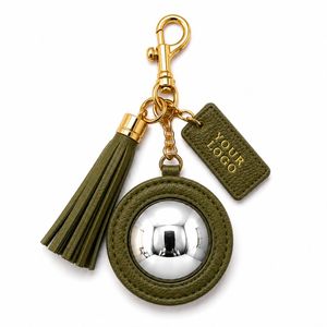 Porte-clés miroir convexe avec pendentif en cuir pour téléphone, photographie de selfie, décoration de sac - Product Image 5
