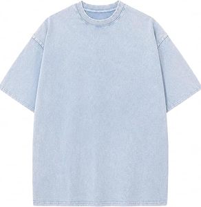 เสื้อยืดคอกลมแขนสั้นทรงโอเวอร์ไซส์สำหรับผู้ชาย ผ้าฝ้าย 100% ผ้าเจอร์ซีย์เนื้อนุ่ม สีพื้น สไตล์ลำลอง ป้องกันรอยยับ ป้องกันรังสียูวี เสื้อผ้าแนวสตรีท - Product Image 4