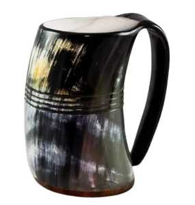 Mug en corne de buffle fait main, forme naturelle, poli, durable, moderne, sans danger pour les aliments, décoration de mariage, décoration d'intérieur, objet de collection - Product Image 3
