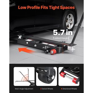 Sollevatore Auto Portatile ad Aria Compressa, Capacità 3 Tonnellate (6613 Libbre), Altezza Massima 21,7 Pollici, Supporto Regolabile con Airbag - Product Image 6