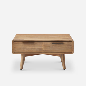 Mesa de Centro Moderna Hecha de Madera de Teca Sólida de Alta Calidad, Acabado Natural, Altura Ajustable, Color Personalizado, Mueble para Sala de Estar - Product Image 2