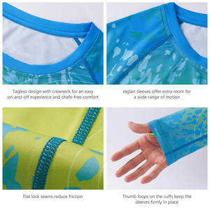 T-shirts de pêche personnalisés en gros, fabricant OEM, fournisseur de marques privées, production en vrac, protection UV, vêtements de sport respirants - Product Image 2