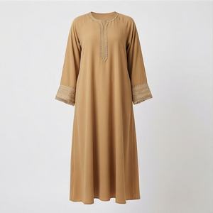 Nueva Abaya de Satén Modesta para Mujer, Diseño Islámico Abierto, Alta Calidad, Modelo Thobe Thawb, Vestido Elegante de Moda, Venta al Por Mayor - Product Image 1