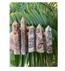 หินแจสเปอร์ลายเสือดาวทรงโอเบลิสก์ ขัดเงาอย่างดี สำหรับขายส่ง ใช้สำหรับบำบัดรักษา ป้องกันภัย ตกแต่งบ้าน และเสริมฮวงจุ้ย - Product Image 3