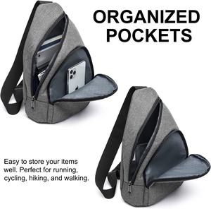 High Quality Unisex Crossbody Messenger Bag for Outdoor Hiking & Walking Polyester Material Button Embroidery Chains Decorations - Product Image 4