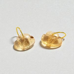 Breloques en citrine naturelle en forme de nuage avec boucle dorée, fournitures de fabrication de bijoux en pierres semi-précieuses faites à la main - Product Image 2