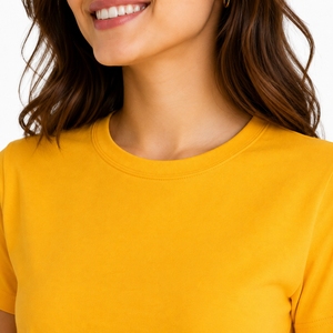 Top Corto Básico para Mujer, Algodón Premium, Tacto Suave, Estilo Veraniego, Ropa Casual, Corte Moderno, Comodidad Diaria, Tendencia de Moda, Look Urbano - Product Image 4