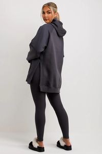 Sudadera con Capucha Oversize Personalizada para Mujer, Casual, de Forro Polar, Estilo Urbano, Larga, OEM, Ropa y Sudaderas para Mujer - Product Image 2