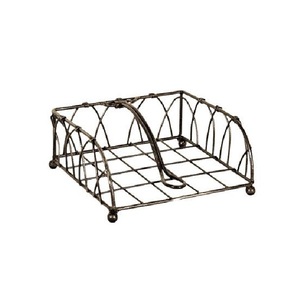 High Trending Minimalist Design Matte <b>Black</b> Powder Coated Finished Iron Napkin Holder For Outdoor Dining Restaurant Tableware - Product Image 5