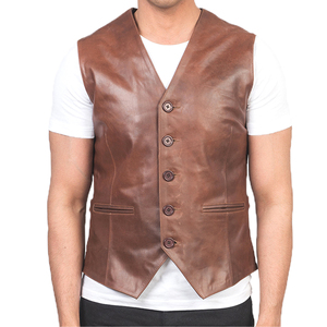 Gilet en cuir de qualité supérieure, gilet de moto en cuir, gilet de motard personnalisé en cuir - Product Image 1