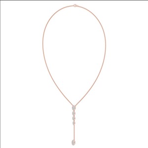 Collar Moderno con Colgante en Forma de Y, con Diamante Ovalado Cultivado en Laboratorio de 2.32 CTW, Engastado en Oro Rosa de 9K - Product Image 2