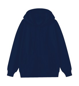 Sudadera con capucha de algodón y poliéster con cremallera, de color sólido, corte holgado, 450g, con logotipo bordado personalizado, precio de fábrica de Bangladesh y China, venta al por mayor. - Product Image 2