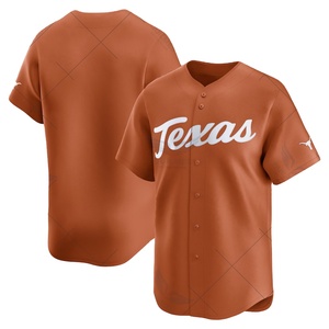 University of Texas Longhorns Custom Made <b>Baseball</b> Jersey Breathable Lightweight College Gear Texas Orange Plus Size Available - Product Image 1