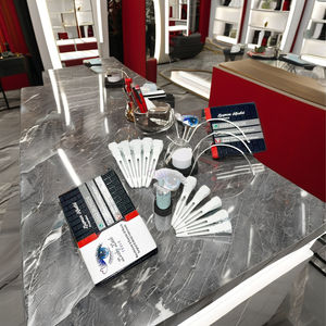 Kit d'outils pour extensions de cheveux Lucky Lash Tools avec étiquette personnalisée, aiguilles, pinces, outils en acier inoxydable, couleur blanche, pinces durables pour cheveux - Product Image 1